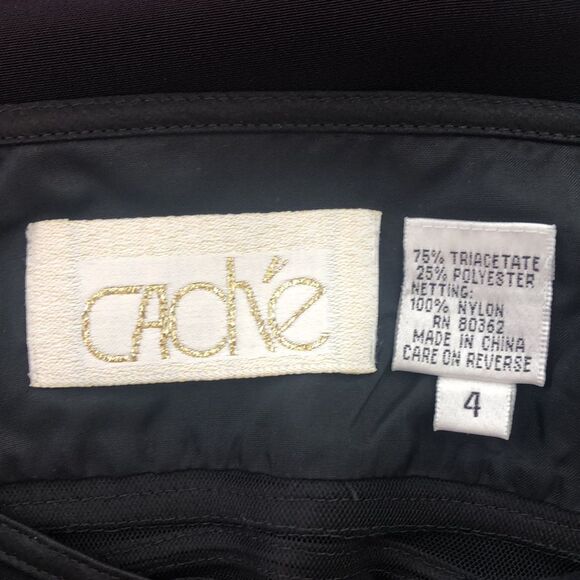 Cache Sleeveless Black Dress, 4 - Picture 8 of 8